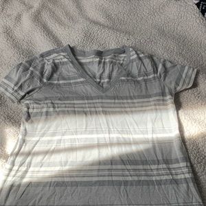 a.n.a A New Approach stripe tee gray/white Medium
